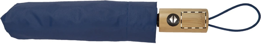 Kasaboo RPET dáždnik – dark blue – tlačová plocha – Rukoväť