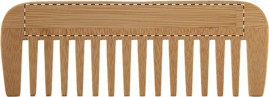 Leonard bambusový hrebeň – natural – tlačová plocha – Predná strana