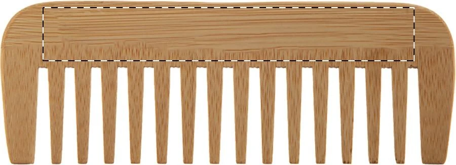 Leonard bambusový hrebeň – natural – tlačová plocha – Zadná strana