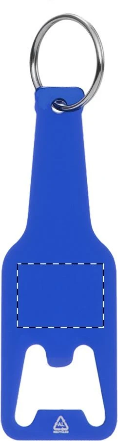 Kaipi prívesok na kľúče s otváračom na fľaše – blue – tlačová plocha – Predná strana