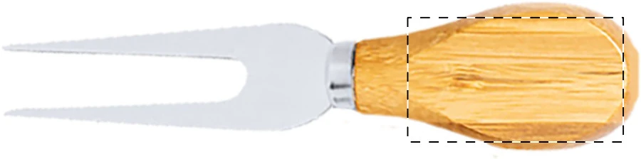 Jarlsberg vianočná sada nožov na syry – natural – tlačová plocha – Rukoväť 1