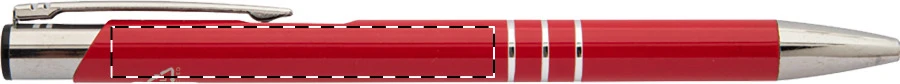Rechannel guličkové pero – red – tlačová plocha – Ľavák