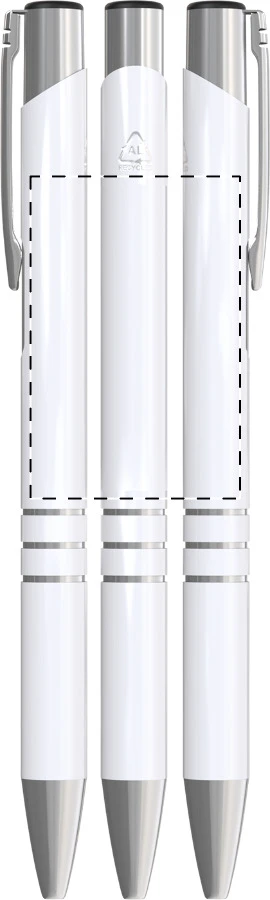 Rechannel guličkové pero – white – tlačová plocha – Obal