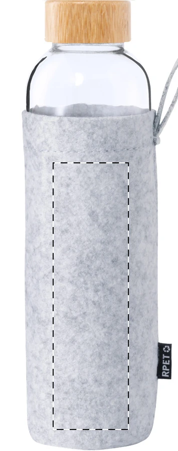 Tokol sklenená flaša – dark grey – tlačová plocha – Puzdro/Vrecko