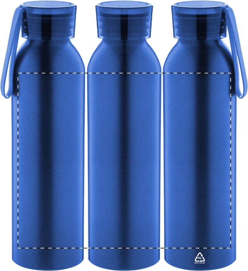 Ralusip recyklovaná hliníková flaša – blue – tlačová plocha – Obal