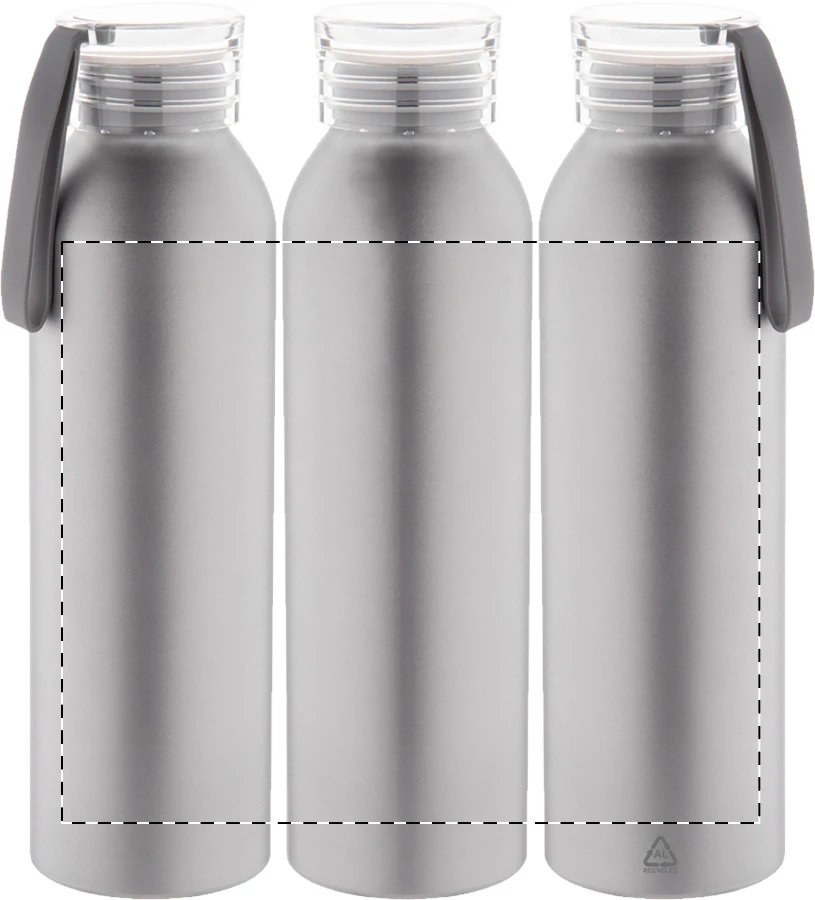Ralusip recyklovaná hliníková flaša – silver – tlačová plocha – Obal