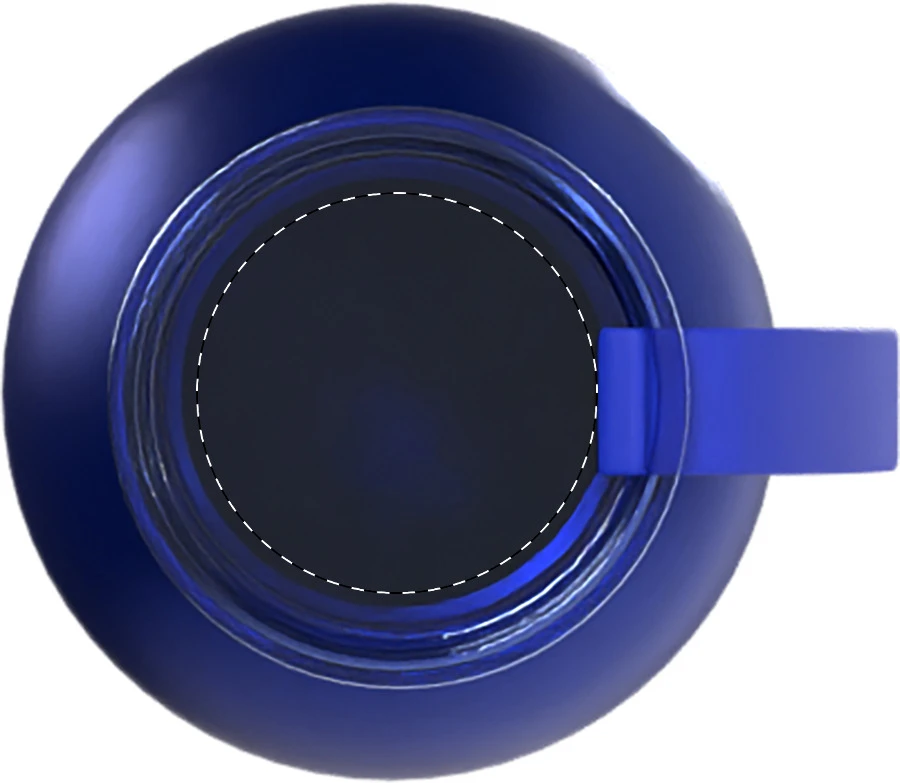 Ralusip recyklovaná hliníková flaša – blue – tlačová plocha – Čiapka