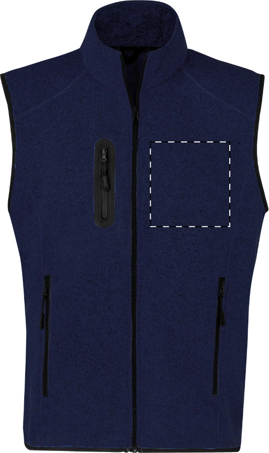Azzimp zateplená vesta – dark blue – tlačová plocha – Ľavá hruď