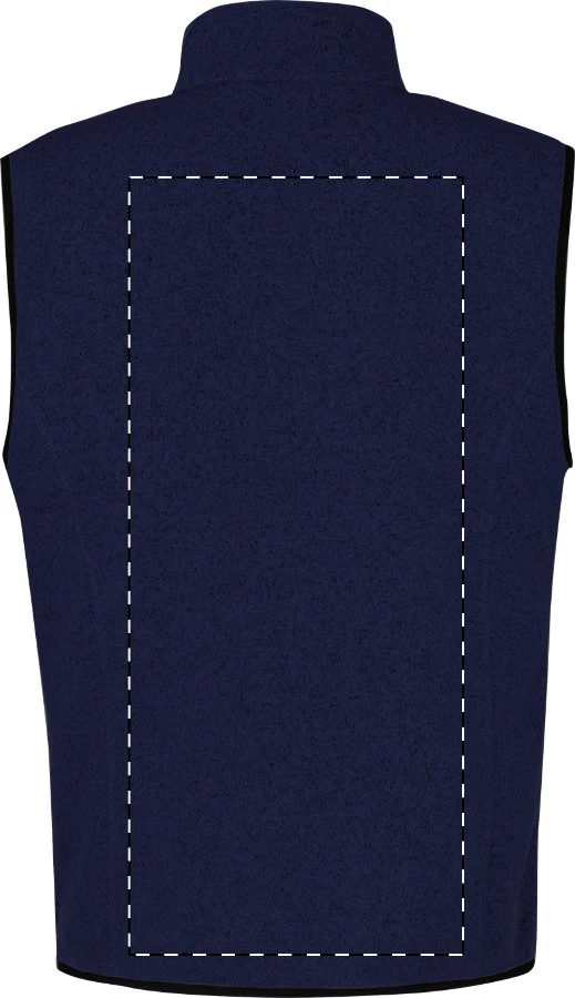 Azzimp zateplená vesta – dark blue – tlačová plocha – Zadná strana