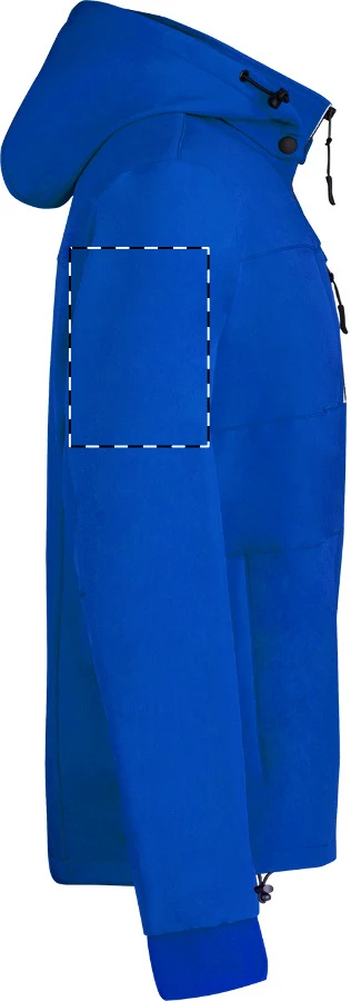 Butron softshellová bunda – blue – tlačová plocha – Pravý rukáv