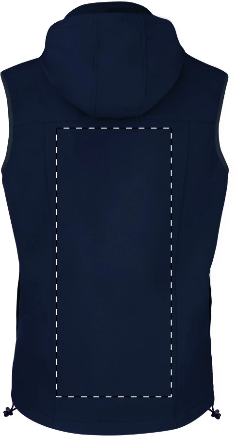 Netly softshellová vesta – dark blue – tlačová plocha – Zadná strana
