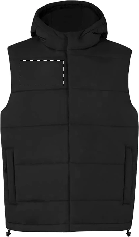 Orint bodywarmer vesta – tlačová plocha – Pravá hruď