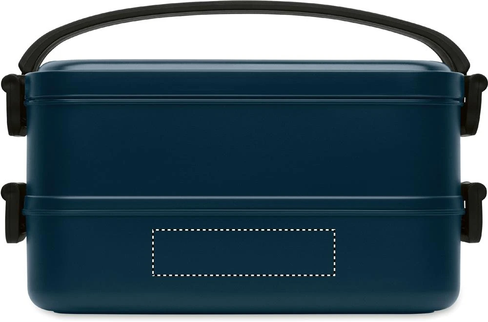 Box na obed z recyklovaného PP – francouzská námořnická modř – tlačová plocha – BOX 2 SIDE 2