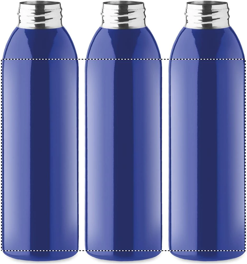 Nerezová fľaša 650 ml – modrá – tlačová plocha – Dookola 360°