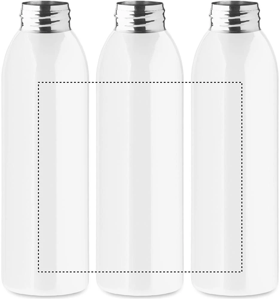 Nerezová fľaša 650 ml – bílá – tlačová plocha – Dookola (rotačná sieťotlač)