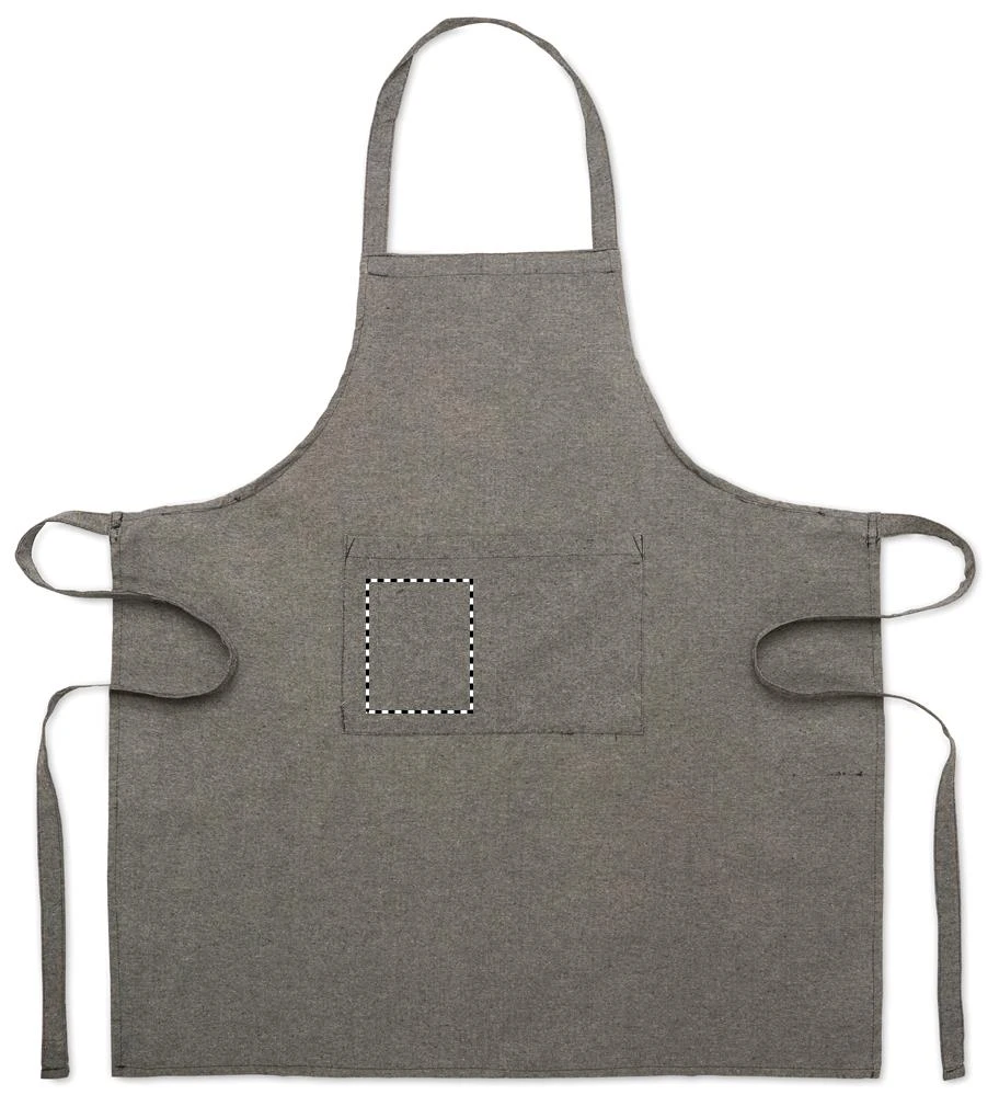 Zástera z recyklovanej bavlny – černá – tlačová plocha – FRONT POCKET RIGHT