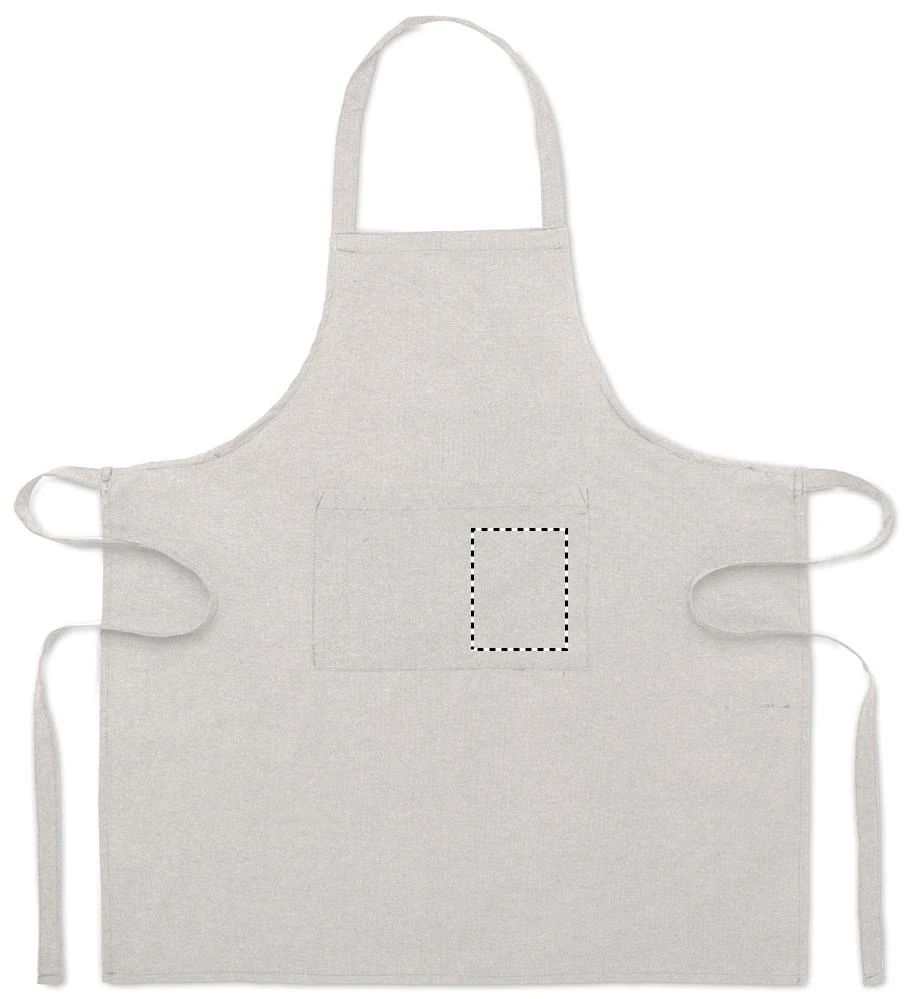 Zástera z recyklovanej bavlny – šedá – tlačová plocha – FRONT POCKET LEFT
