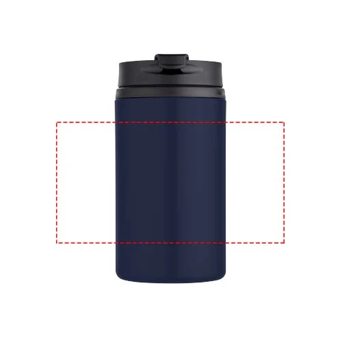Mojave 300ml nerezový hrnček s tepelnou izoláciou z RCS certifikovaného recyklovaného materiálu – námornícka modrá – tlačová plocha – Po obvode