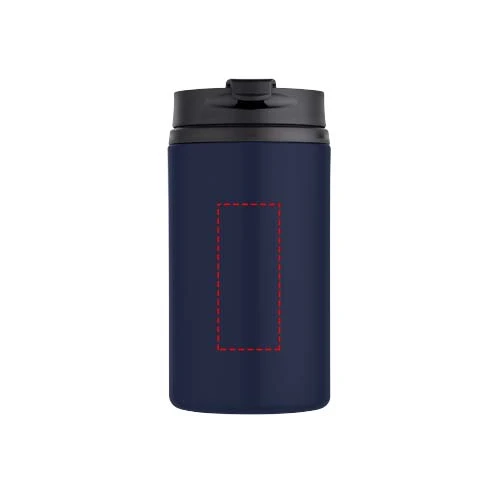 Mojave 300ml nerezový hrnček s tepelnou izoláciou z RCS certifikovaného recyklovaného materiálu – námornícka modrá – tlačová plocha – Predná strana