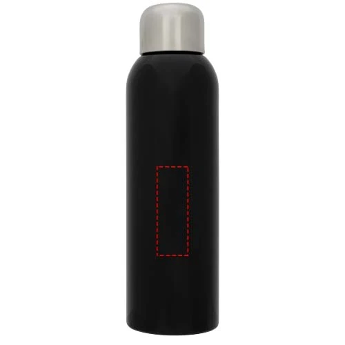 Guzzle 820ml fľaša na vodu z nerezovej ocele s certifikáciou RCS – černá – tlačová plocha – Predná strana