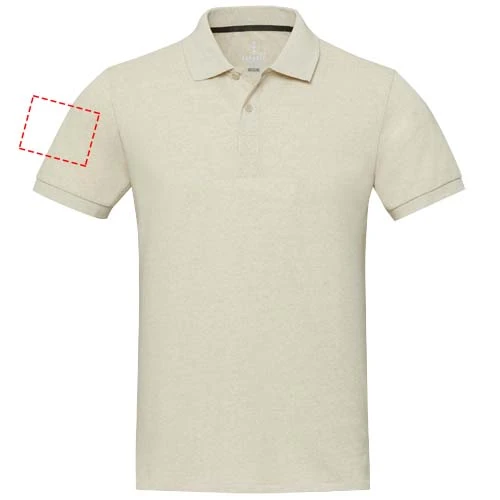 Emerald unisex recyklovaná polokošeľa s krátkym rukávom - Elevate – ovesné vločky – tlačová plocha – Pravý biceps