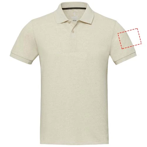 Emerald unisex recyklovaná polokošeľa s krátkym rukávom - Elevate – ovesné vločky – tlačová plocha – Ľavý biceps