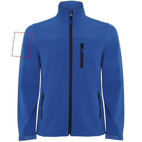 Antartida pánska softshellová bunda - Roly – kráľovská modrá – tlačová plocha – Pravý biceps