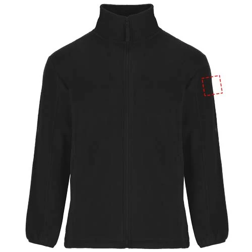 Artic detská fleecová celorozopínacia bunda - Roly – černá – tlačová plocha – Levý biceps