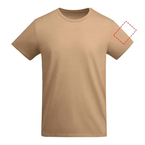 Breda pánske tričko s krátkym rukávom - Roly – řecká oranžová – tlačová plocha – Levý biceps