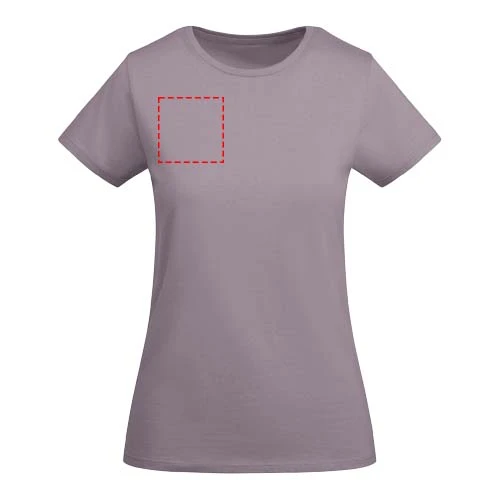 Breda dámske tričko s krátkym rukávom - Roly – levanduľová – tlačová plocha – Pravá strana hrude