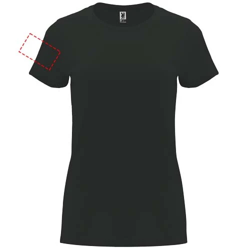 Capri dámske tričko s krátkym rukávom - Roly – tmavě olověná – tlačová plocha – Pravý biceps