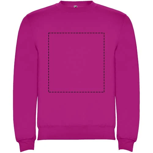Clasica unisex sveter s výstrihom crewneck - Roly – růžičková – tlačová plocha – Celá predná strana