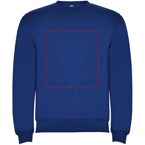 Clasica unisex sveter s výstrihom crewneck - Roly – kráľovská modrá – tlačová plocha – Celá predná strana