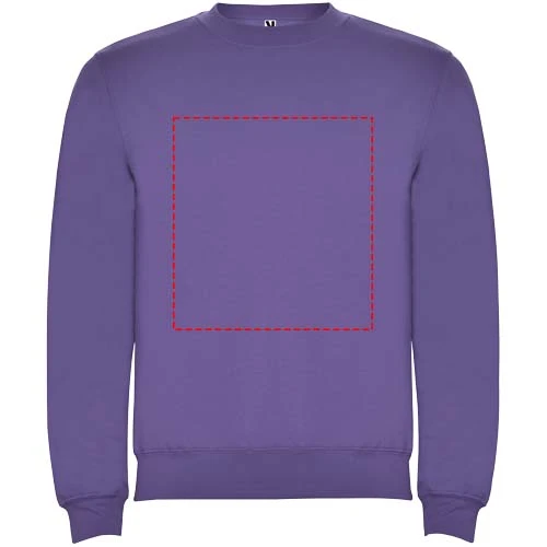 Clasica unisex sveter s výstrihom crewneck - Roly – irská fialová – tlačová plocha – Celá predná strana