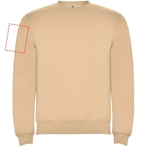 Clasica unisex sveter s výstrihom crewneck - Roly – angora – tlačová plocha – Pravý biceps