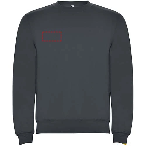 Clasica detský sveter s výstrihom crewneck - Roly – ebenová – tlačová plocha – Pravá strana hrude