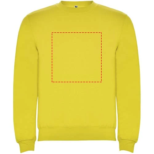 Clasica detský sveter s výstrihom crewneck - Roly – žlutá – tlačová plocha – Celá predná strana