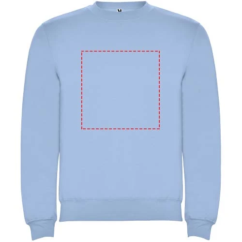 Clasica detský sveter s výstrihom crewneck - Roly – nebeská modrá – tlačová plocha – Celá predná strana
