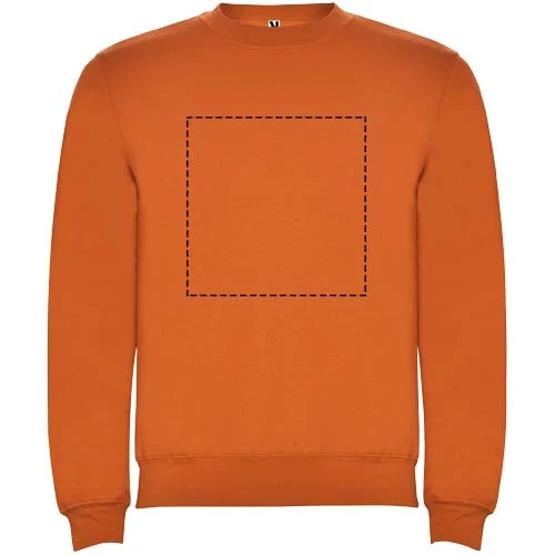 Clasica detský sveter s výstrihom crewneck - Roly – oranžová – tlačová plocha – Celá predná strana