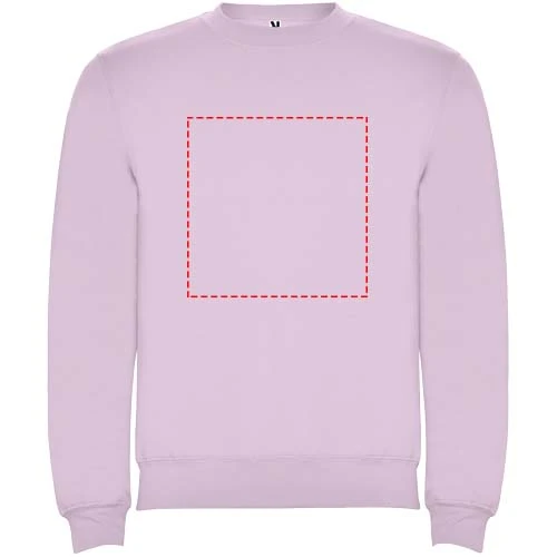 Clasica detský sveter s výstrihom crewneck - Roly – světle růžová – tlačová plocha – Celá predná strana