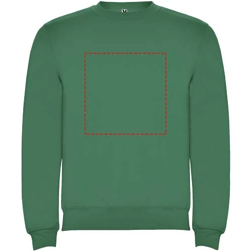 Clasica detský sveter s výstrihom crewneck - Roly – kelly zelená – tlačová plocha – Celá predná strana