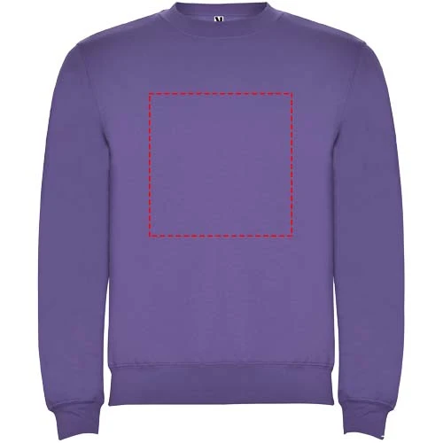 Clasica detský sveter s výstrihom crewneck - Roly – irská fialová – tlačová plocha – Celá predná strana