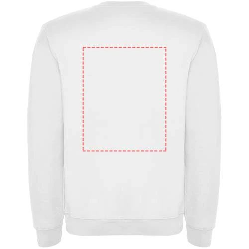Clasica detský sveter s výstrihom crewneck - Roly – bílá – tlačová plocha – Horná časť chrbta
