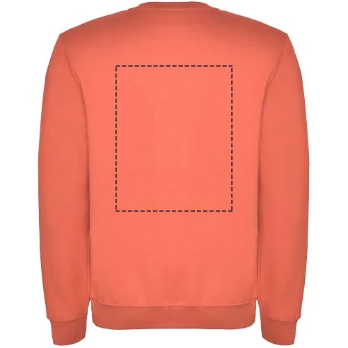 Clasica detský sveter s výstrihom crewneck - Roly – korálová – tlačová plocha – Horná časť chrbta