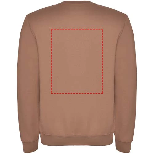 Clasica detský sveter s výstrihom crewneck - Roly – moka – tlačová plocha – Horná časť chrbta