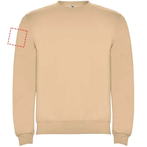 Clasica detský sveter s výstrihom crewneck - Roly – angora – tlačová plocha – Pravý biceps