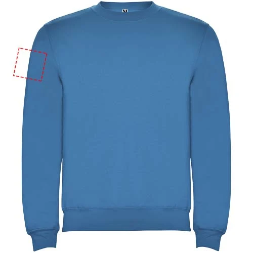 Clasica detský sveter s výstrihom crewneck - Roly – akvamarínová – tlačová plocha – Pravý biceps