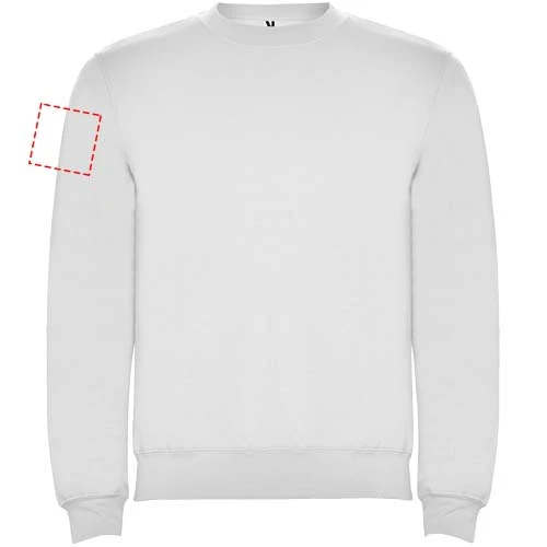 Clasica detský sveter s výstrihom crewneck - Roly – bílá – tlačová plocha – Pravý biceps