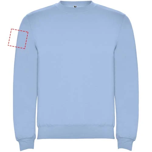 Clasica detský sveter s výstrihom crewneck - Roly – nebeská modrá – tlačová plocha – Pravý biceps