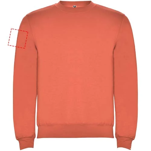 Clasica detský sveter s výstrihom crewneck - Roly – korálová – tlačová plocha – Pravý biceps